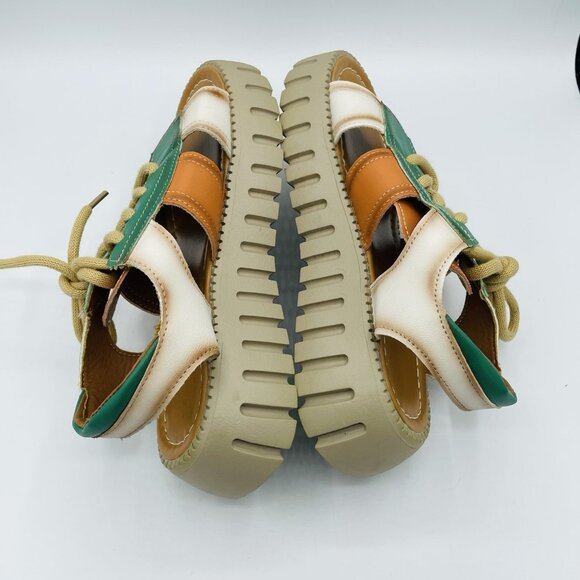 Cooer Shoes Womens Size 8-8.5 EU39 Lace Sandal Platform Chunky Heel Y2K Huarache - Picture 12 of 12